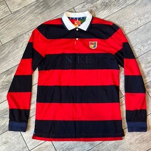 NIKE striped RUGBY DRIFIT polo shirt S